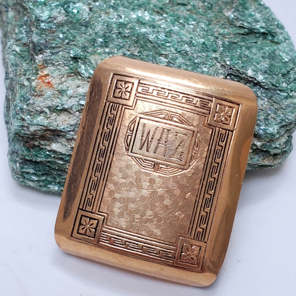 12k Yellow Gold Belt Buckle 16 grams Greco-Roman Design Medium Father Day